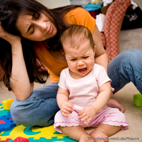 Unhappy Baby and Mother