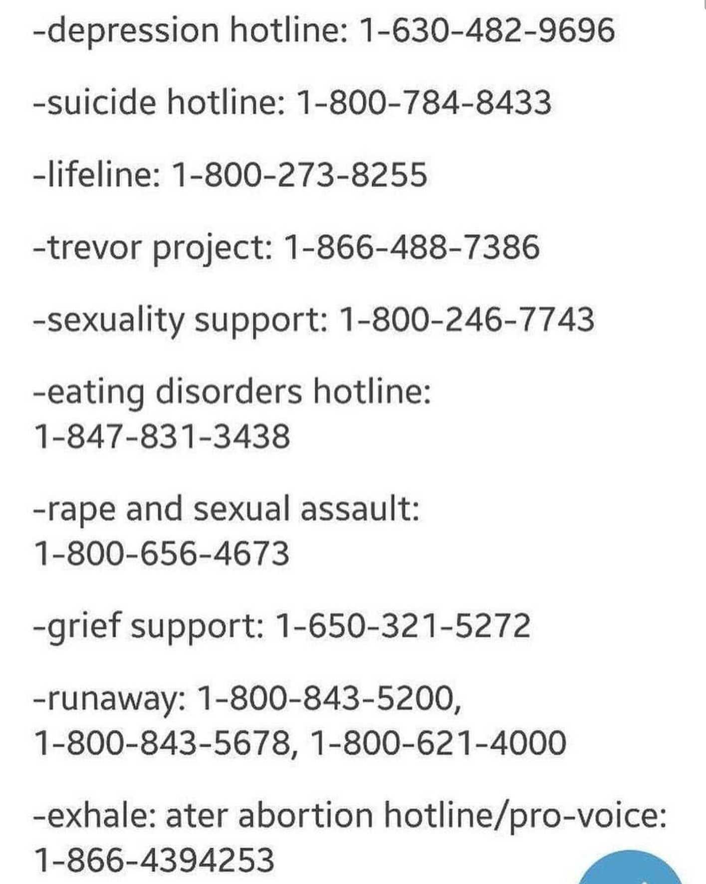 Important Numbers For Someone Who May Need Help – Licensed Mental ...